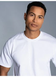 Trigema T-Shirt in Piqué-Qualität Weiß/Creme/Schwarz