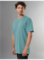Trigema T-Shirt in Piqué-Qualität Hellblau/Grün/Türkis