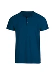 Trigema T-Shirt Knopfleiste Blau/Dunkelblau/Türkis/Hellblau