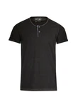 Trigema T-Shirt Knopfleiste schwarz