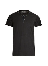T-Shirt T-Shirt Knopfleiste aus Biobaumwolle (1-tlg)