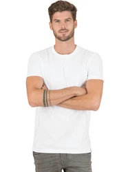 Trigema T-Shirt Slim Fit Weiß/Creme