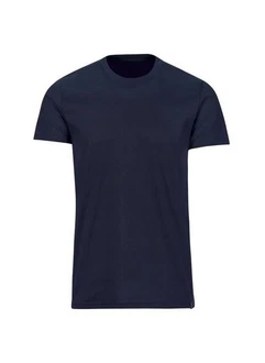 Trigema T-Shirt Slim Fit Dunkelblau/Blau/Hellblau