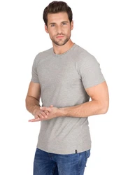 Trigema T-Shirt Slim Fit Grau/Hellgrau