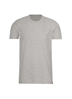 Trigema T-Shirt Slim Fit Grau/Hellgrau