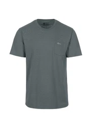 Trigema T-Shirt aus Biobaumwolle mit Brusttasche Dunkelgrün/Grün/Grau/Dunkelgrau