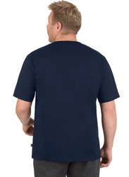 Trigema T-Shirt mit Knopfleiste DELUXE Dunkelblau/Pastell