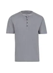 Trigema T-Shirt mit Knopfleiste DELUXE Grau/Hellgrau