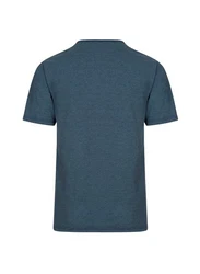 Trigema T-Shirt mit Knopfleiste DELUXE blau/jeans/melange