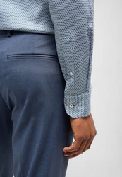 Eterna Langarmhemd SLIM FIT Hellblau/Blau/Grau