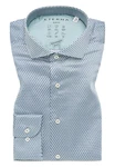 Eterna Langarmhemd SLIM FIT Hellblau/Blau/Grau