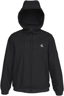 Calvin Klein Jeans Outdoorjacke UNPADDED HOODED HARRINGTON Schwarz/Dunkelgrau/Grau