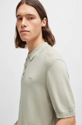 BOSS ORANGE Strickpullover Asac_P mit Polokragen Khaki/Beige/Braun/Grau