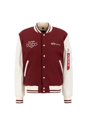 Alpha Industries Bomberjacke Varsity Air Force Jacket Dunkelrot/Bordeaux/Rot