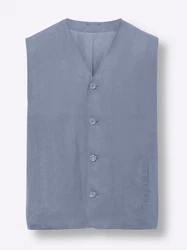 Sieh an! Jerseyweste Velours-Weste Grau/Hellblau/Blau
