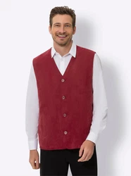 Sieh an! Jerseyweste Velours-Weste Dunkelrot/Rot/Bordeaux