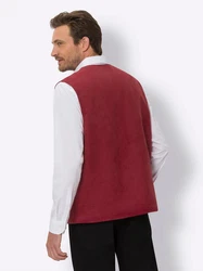 Sieh an! Jerseyweste Velours-Weste Dunkelrot/Rot/Bordeaux