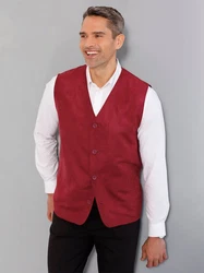 Sieh an! Jerseyweste Velours-Weste Dunkelrot/Rot/Bordeaux
