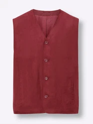 Sieh an! Jerseyweste Velours-Weste Dunkelrot/Rot/Bordeaux