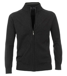 Strickjacke 004450 Pima-Baumwolle Stehkragen Normale Passform