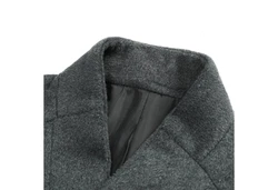 Allthemen Kurzmantel Wintermantel Slim Fit Dunkelgrau/Grau