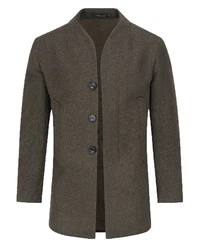 Allthemen Kurzmantel Wintermantel Slim Fit Grau/Dunkelgrün/Khaki/Braun