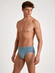 CALIDA Slip Focus Trend Herren Blau/Hellblau/Dunkelblau