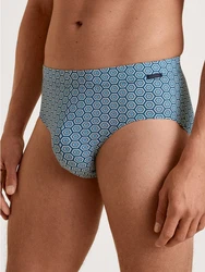 CALIDA Slip Focus Trend Herren Blau/Hellblau/Dunkelblau