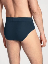 CALIDA Slip Cotton 1:1 Herren (1-St) Dunkelblau/Blau/Hellblau