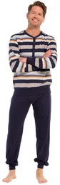 Schlafanzug Herren Pyjama lang (2 tlg) Modisches Design