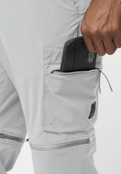 Jack Wolfskin Trekkinghose WANDERTHIRST ZIP PANTS Hellgrau/Grau