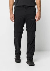 Jack Wolfskin Trekkinghose GLASTAL ZIP OFF PANTS Schwarz/Dunkelgrau/Grau/Beige/Dunkelblau