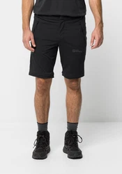 Jack Wolfskin Trekkinghose GLASTAL ZIP OFF PANTS Schwarz/Dunkelgrau/Grau/Beige/Dunkelblau