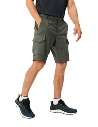 VAUDE Funktionshose Men's Neyland Cargo Shorts Khaki/Dunkelgrün