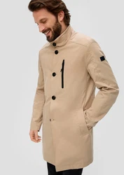 s.Oliver BLACK LABEL Langmantel aus Baumwollmix Schwarz