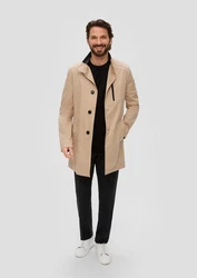 s.Oliver BLACK LABEL Langmantel aus Baumwollmix Schwarz