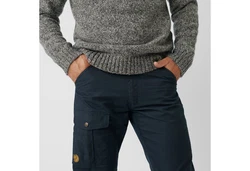 Fjällräven Wanderhose Nils Trousers Schwarz/Khaki/Dunkelgrau