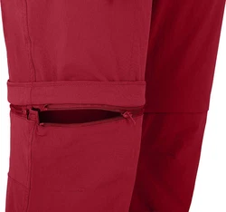 Bergson Outdoorhose BAKER ZIPP-Off Herren Wanderhose Dunkelrot/Rot/Bordeaux