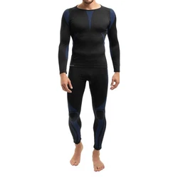 celodoro Thermohose Herren Ski- & Thermo Funktionsunterwäsche Set Schwarz/Dunkelblau/Orange/Blau/Lila