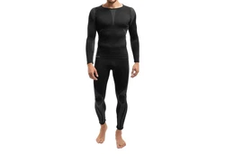 celodoro Thermohose Herren Ski- & Thermo Funktionsunterwäsche Set Schwarz/Braun/Orange