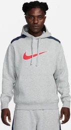 Kapuzensweatshirt M NSW SP FLC HOODIE BB DK GREY HEATHER/THUNDER BLUE/F