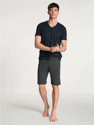 CALIDA Remix Basic V-Neck T-Shirt Dunkelblau/Blau