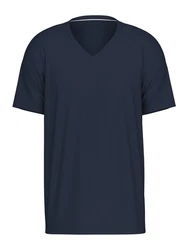 CALIDA Remix Basic V-Neck T-Shirt Dunkelblau/Blau