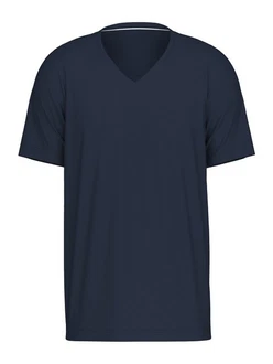 CALIDA Remix Basic V-Neck T-Shirt Dunkelblau/Blau