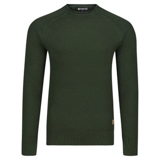 Riverso Sweatshirt Herren Rundhals Pullover RIVElias Regular Fit Basic Longsleeve Shirt Dunkelgrün/Grün