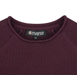 Riverso Sweatshirt Herren Rundhals Pullover RIVElias Regular Fit Basic Longsleeve Shirt 