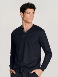 CALIDA Shirt Remix Basic Sleep Sweat-Shirt Dunkelblau