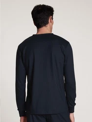 CALIDA Shirt Remix Basic Sleep Sweat-Shirt Dunkelblau