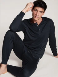 CALIDA Shirt Remix Basic Sleep Sweat-Shirt Dunkelblau