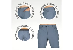 Kaymountain Trekkinghose Herren Wander Outdoor Winter Hose Villach Hybrid Merino Sky Blue